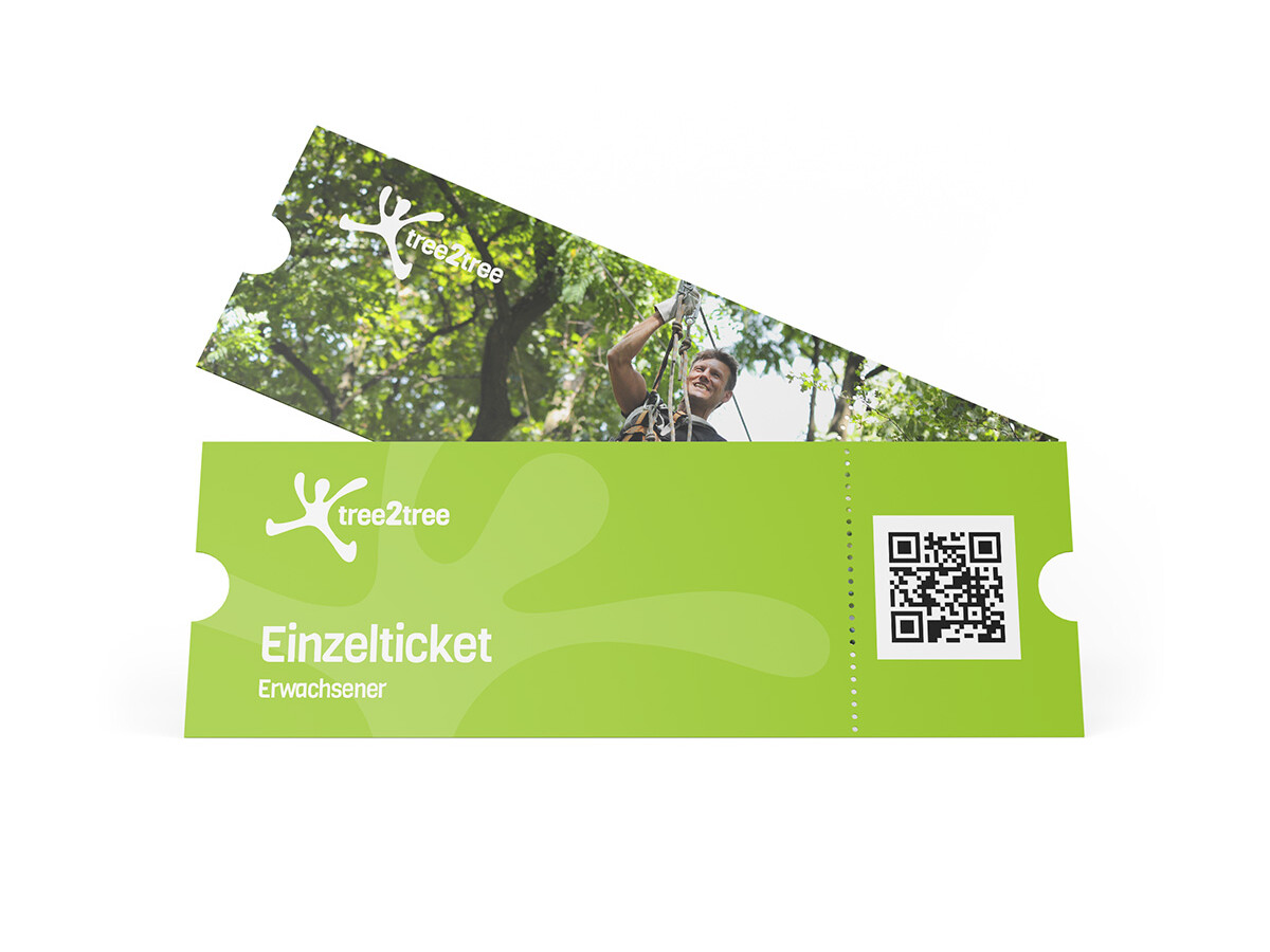 Erwachsener Einzelticket Hochseilgarten tree2tree